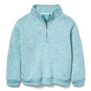 Janie & Jack Half Zip Teal Sweater